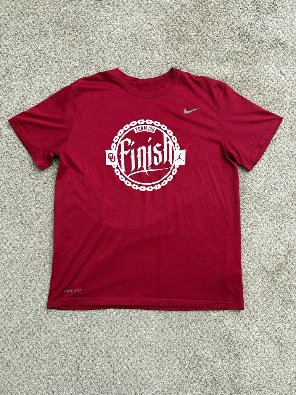 OU Football Team Issued Player Exclusive Nike Jordan Dri-FIT Tee Mens XL